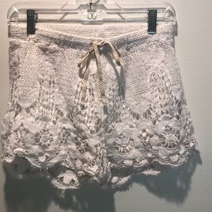 White lace shorts - Oysho